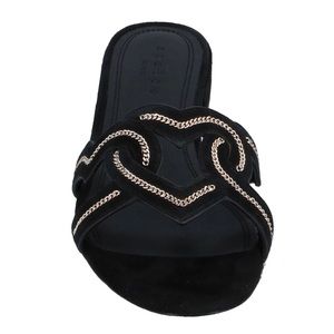 SANDRO Heart Heeled Suede Sandals